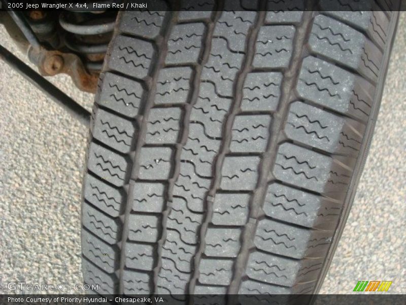 Flame Red / Khaki 2005 Jeep Wrangler X 4x4