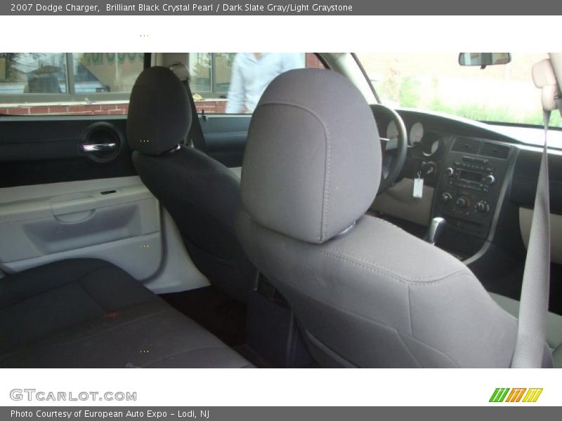 Brilliant Black Crystal Pearl / Dark Slate Gray/Light Graystone 2007 Dodge Charger
