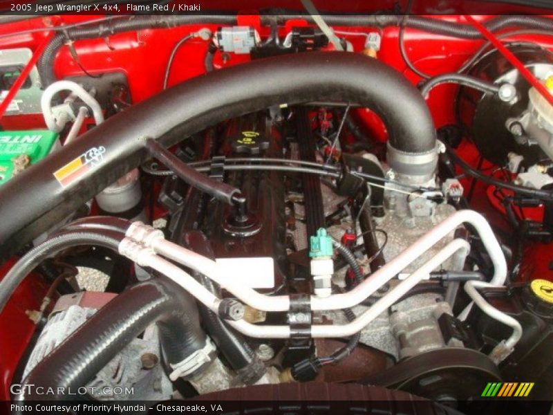 Flame Red / Khaki 2005 Jeep Wrangler X 4x4
