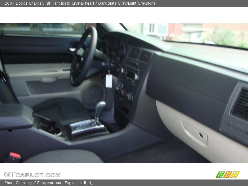 Brilliant Black Crystal Pearl / Dark Slate Gray/Light Graystone 2007 Dodge Charger