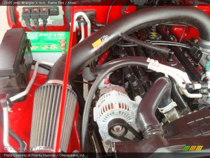 Flame Red / Khaki 2005 Jeep Wrangler X 4x4