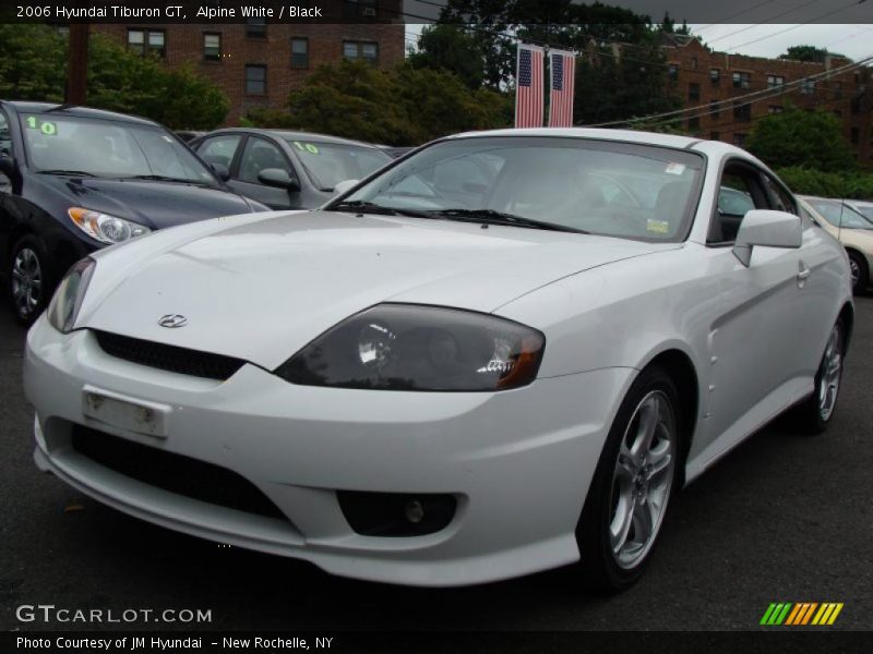 Alpine White / Black 2006 Hyundai Tiburon GT