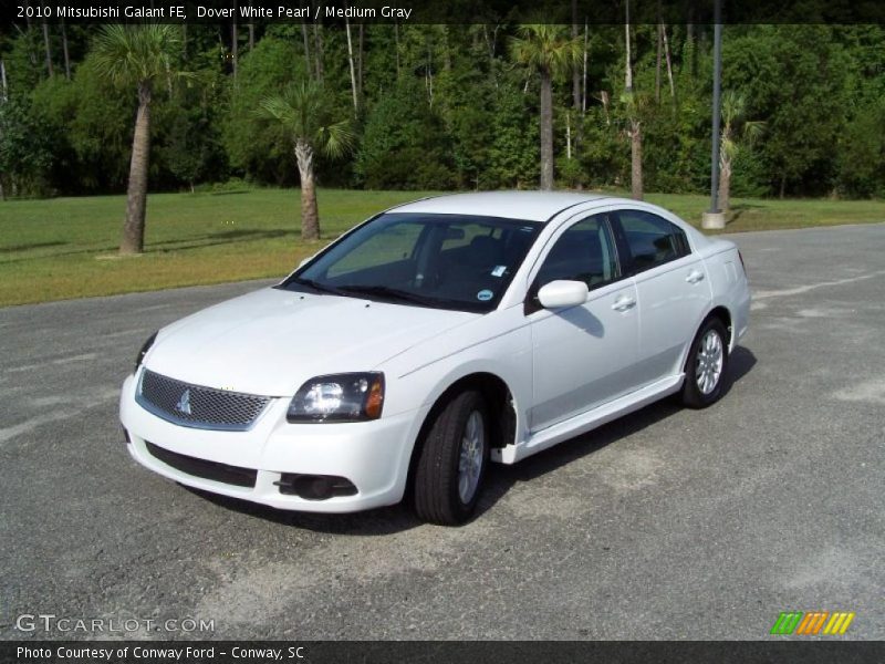 Dover White Pearl / Medium Gray 2010 Mitsubishi Galant FE