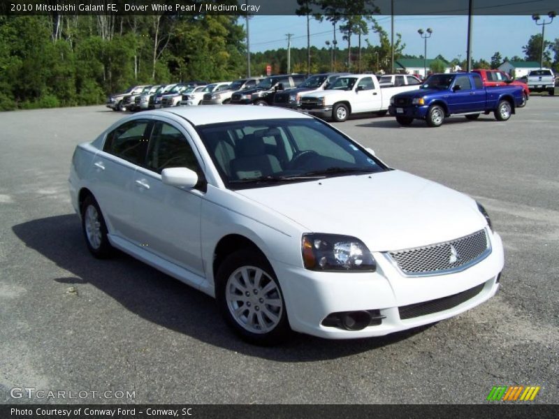 Dover White Pearl / Medium Gray 2010 Mitsubishi Galant FE