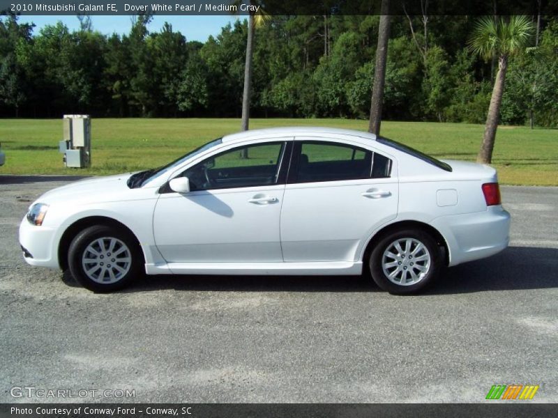 Dover White Pearl / Medium Gray 2010 Mitsubishi Galant FE