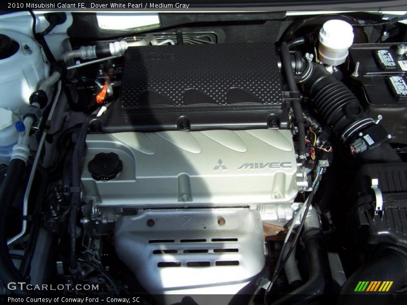 Dover White Pearl / Medium Gray 2010 Mitsubishi Galant FE