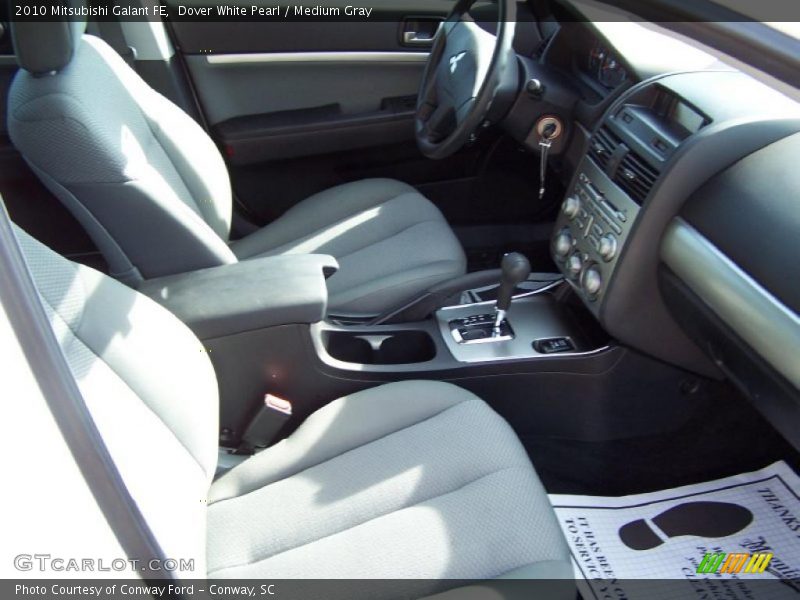 Dover White Pearl / Medium Gray 2010 Mitsubishi Galant FE