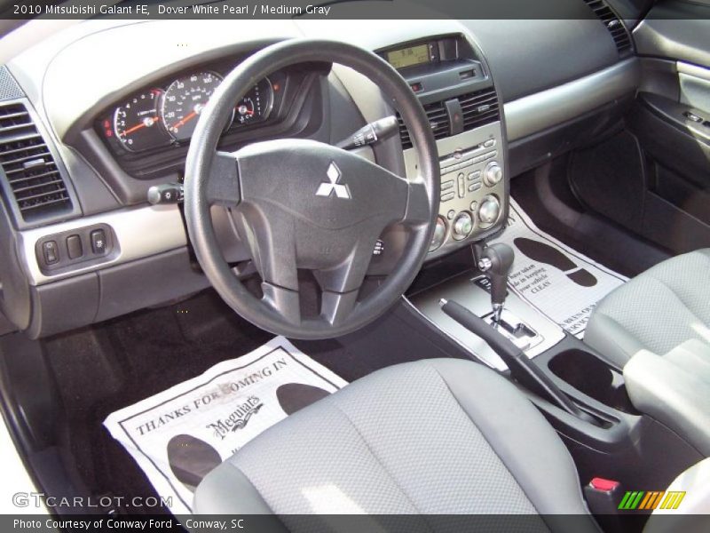 Dover White Pearl / Medium Gray 2010 Mitsubishi Galant FE