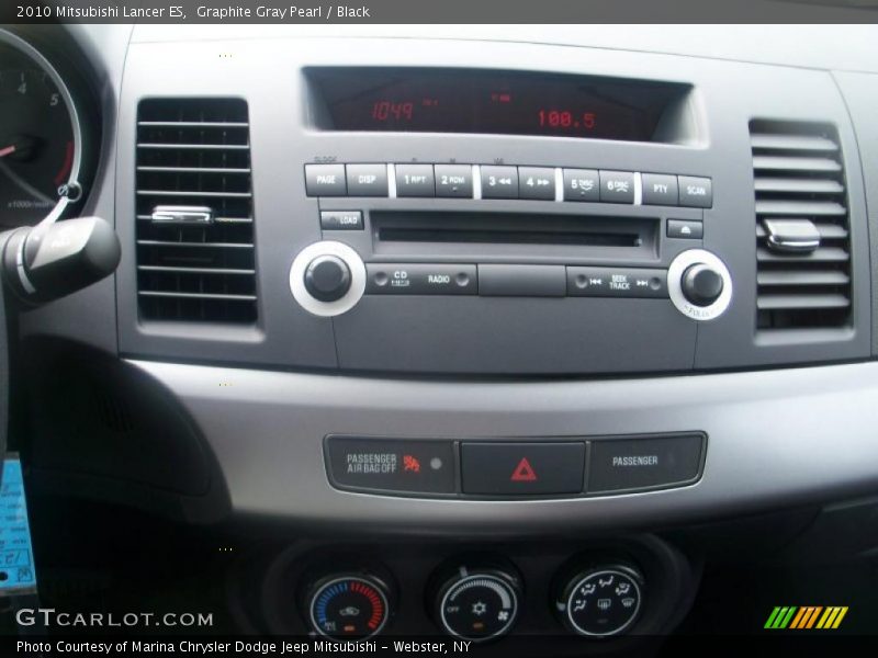 Graphite Gray Pearl / Black 2010 Mitsubishi Lancer ES