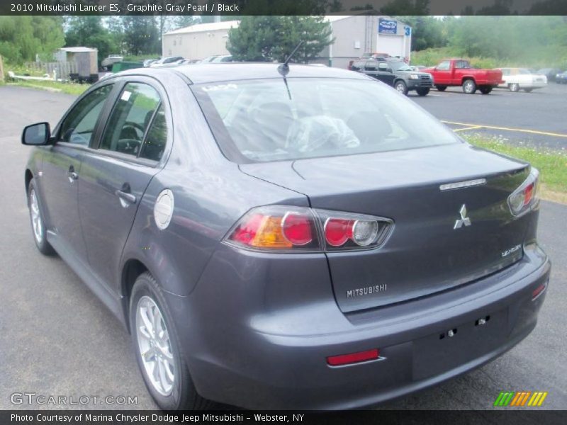 Graphite Gray Pearl / Black 2010 Mitsubishi Lancer ES