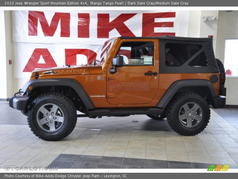 Mango Tango Pearl / Dark Slate Gray/Medium Slate Gray 2010 Jeep Wrangler Sport Mountain Edition 4x4