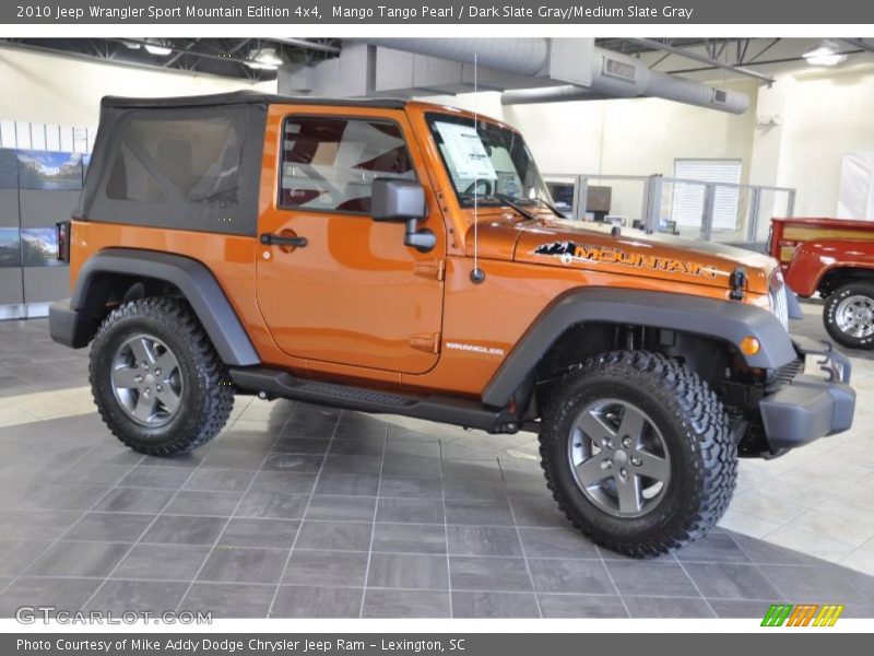 Mango Tango Pearl / Dark Slate Gray/Medium Slate Gray 2010 Jeep Wrangler Sport Mountain Edition 4x4