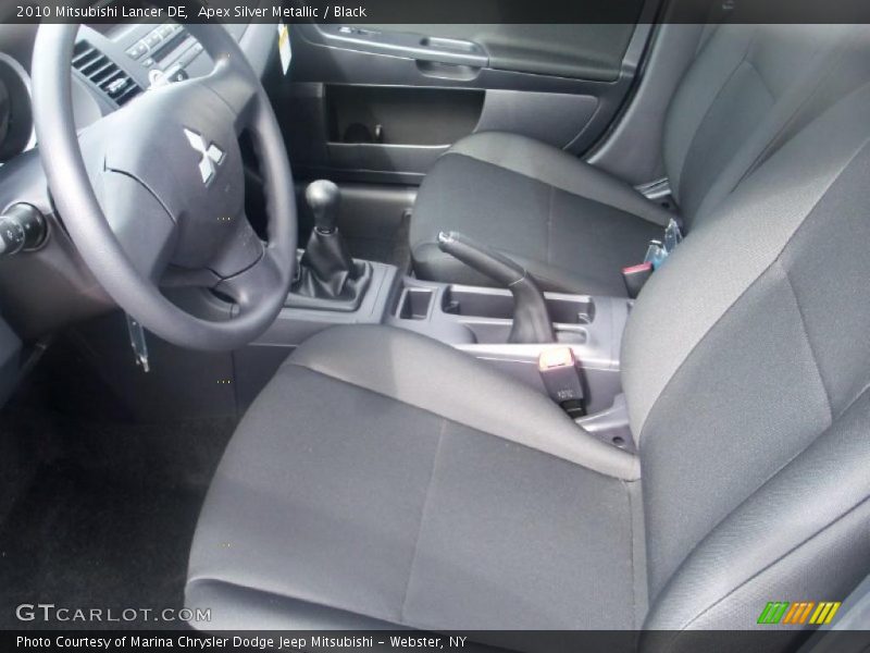 Apex Silver Metallic / Black 2010 Mitsubishi Lancer DE