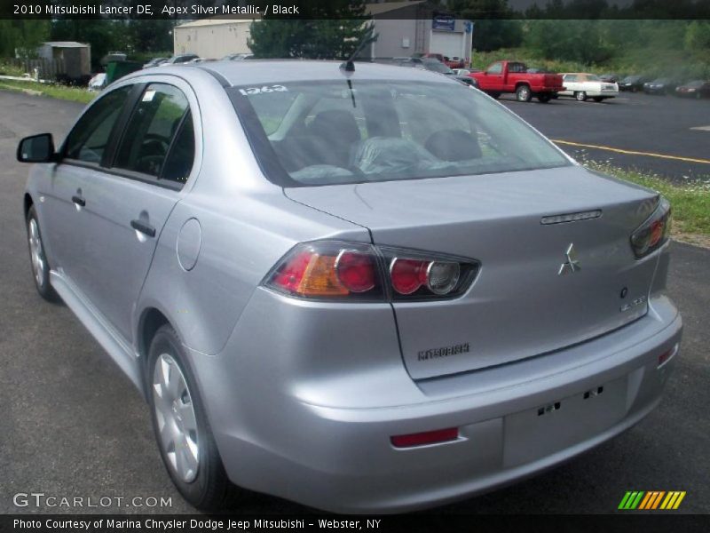 Apex Silver Metallic / Black 2010 Mitsubishi Lancer DE