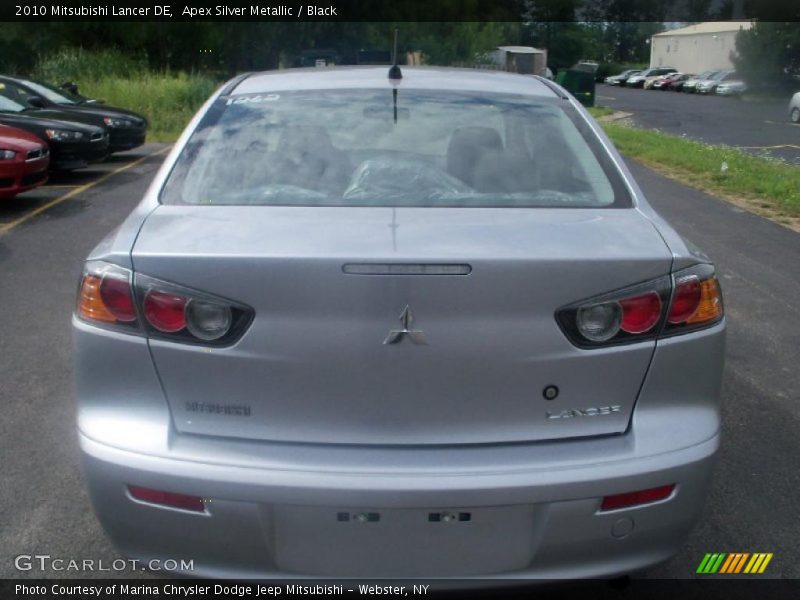 Apex Silver Metallic / Black 2010 Mitsubishi Lancer DE