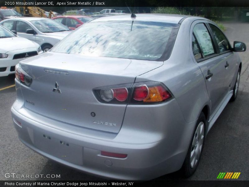 Apex Silver Metallic / Black 2010 Mitsubishi Lancer DE