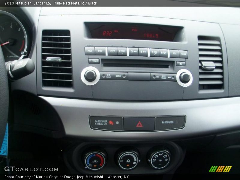 Rally Red Metallic / Black 2010 Mitsubishi Lancer ES