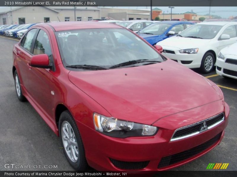 Rally Red Metallic / Black 2010 Mitsubishi Lancer ES