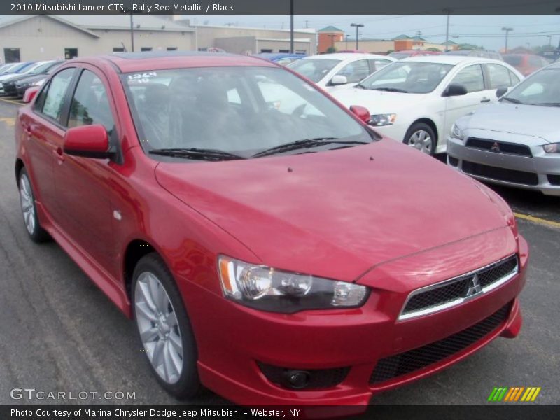 Rally Red Metallic / Black 2010 Mitsubishi Lancer GTS