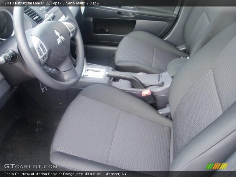 Apex Silver Metallic / Black 2010 Mitsubishi Lancer ES