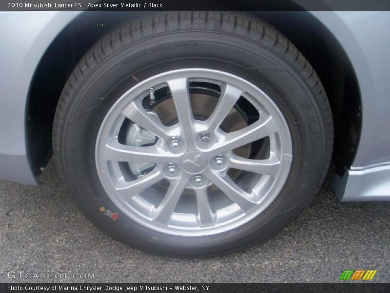 Apex Silver Metallic / Black 2010 Mitsubishi Lancer ES