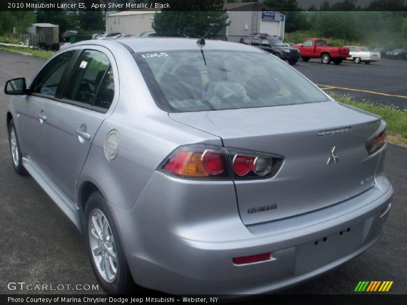 Apex Silver Metallic / Black 2010 Mitsubishi Lancer ES