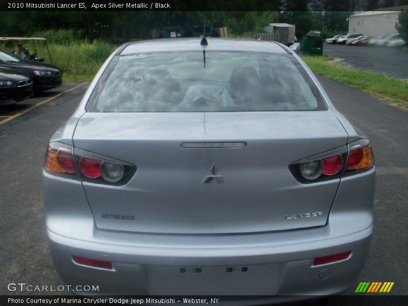 Apex Silver Metallic / Black 2010 Mitsubishi Lancer ES