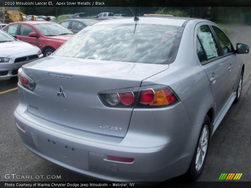 Apex Silver Metallic / Black 2010 Mitsubishi Lancer ES
