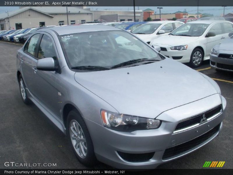 Apex Silver Metallic / Black 2010 Mitsubishi Lancer ES