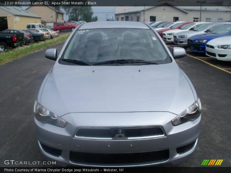 Apex Silver Metallic / Black 2010 Mitsubishi Lancer ES