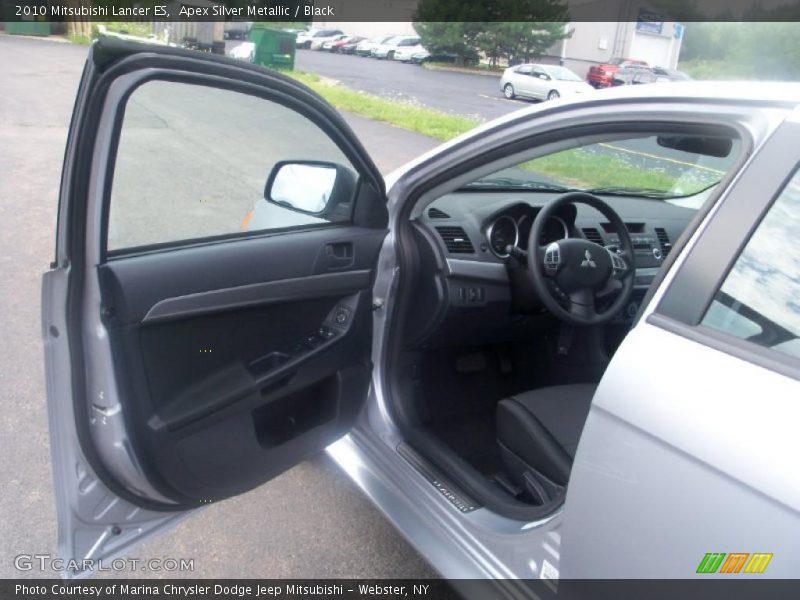 Apex Silver Metallic / Black 2010 Mitsubishi Lancer ES