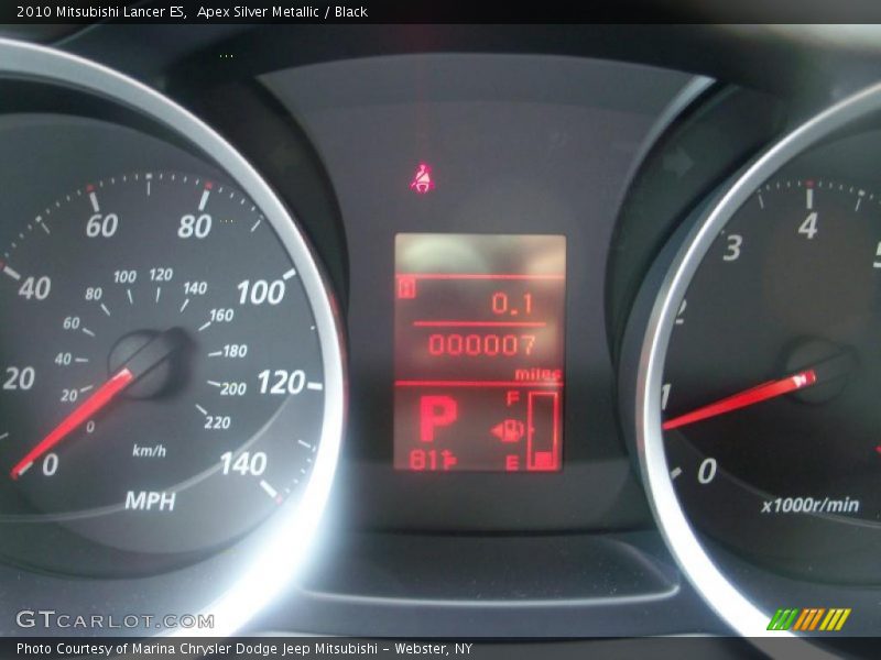 Apex Silver Metallic / Black 2010 Mitsubishi Lancer ES