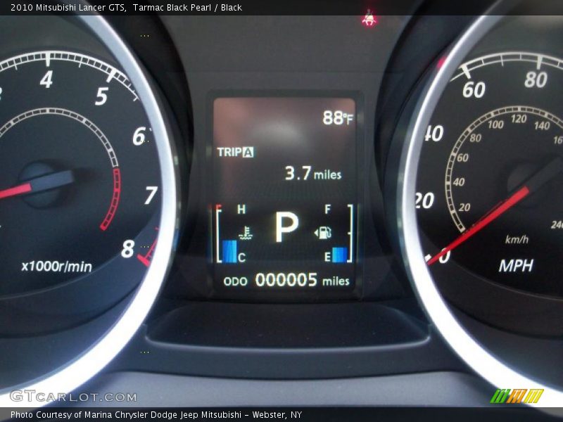 Tarmac Black Pearl / Black 2010 Mitsubishi Lancer GTS