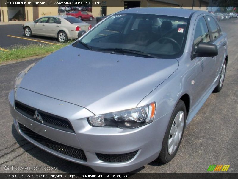 Apex Silver Metallic / Black 2010 Mitsubishi Lancer DE