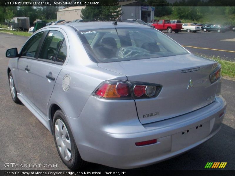 Apex Silver Metallic / Black 2010 Mitsubishi Lancer DE