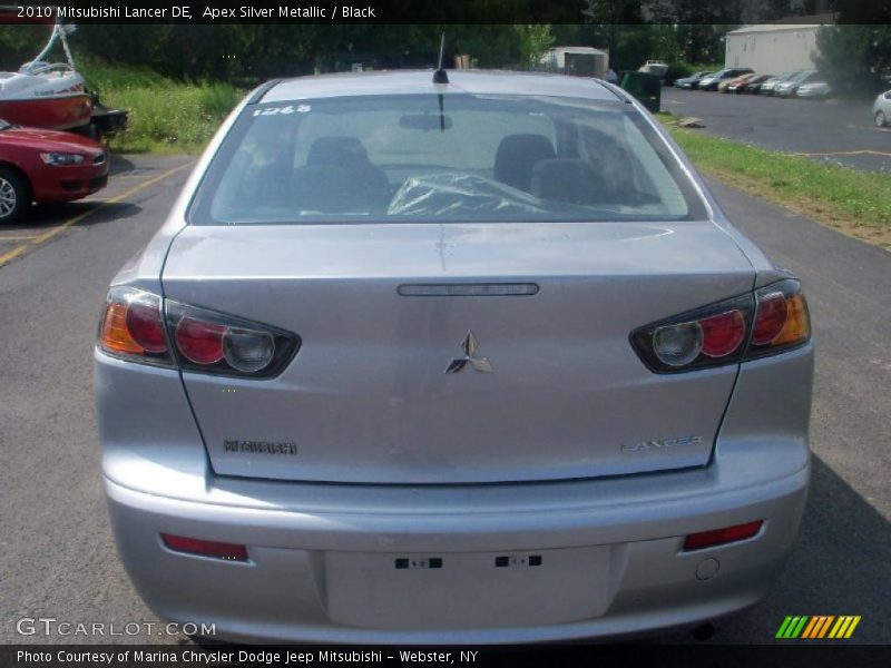 Apex Silver Metallic / Black 2010 Mitsubishi Lancer DE