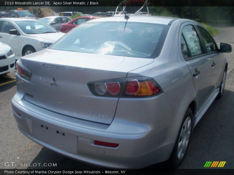 Apex Silver Metallic / Black 2010 Mitsubishi Lancer DE