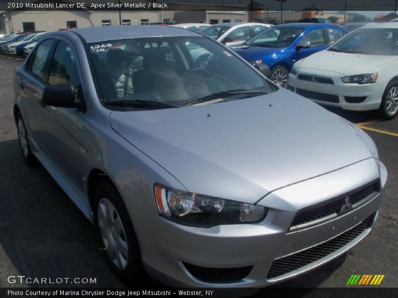 Apex Silver Metallic / Black 2010 Mitsubishi Lancer DE