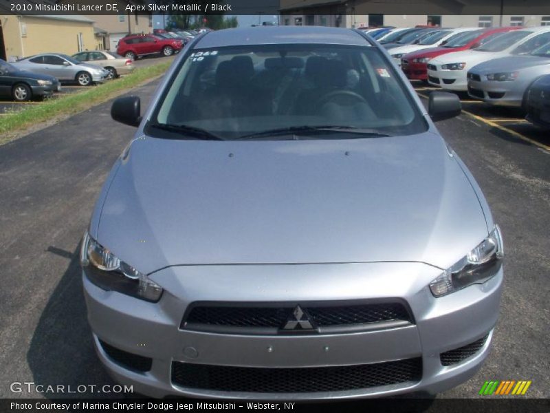 Apex Silver Metallic / Black 2010 Mitsubishi Lancer DE