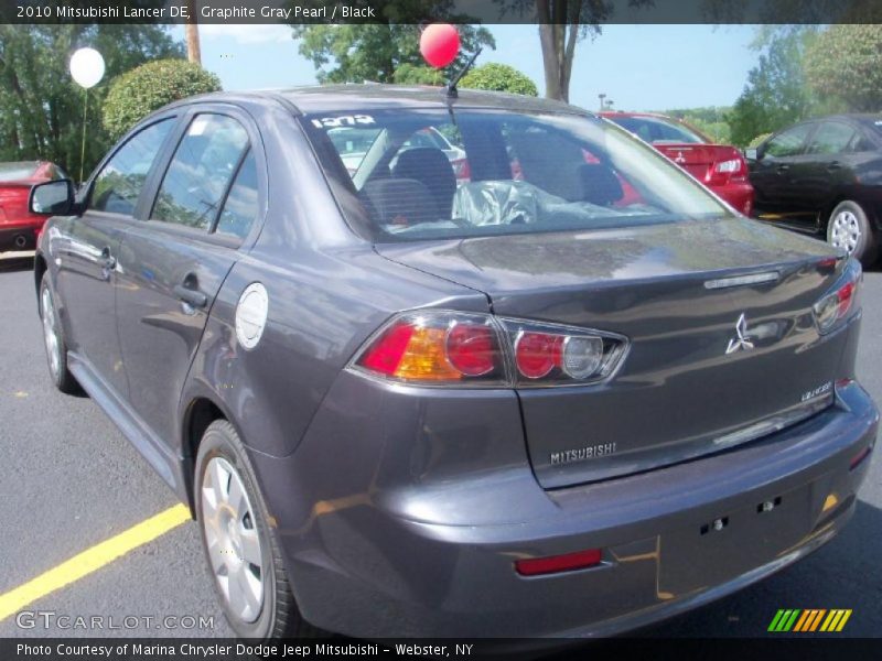 Graphite Gray Pearl / Black 2010 Mitsubishi Lancer DE