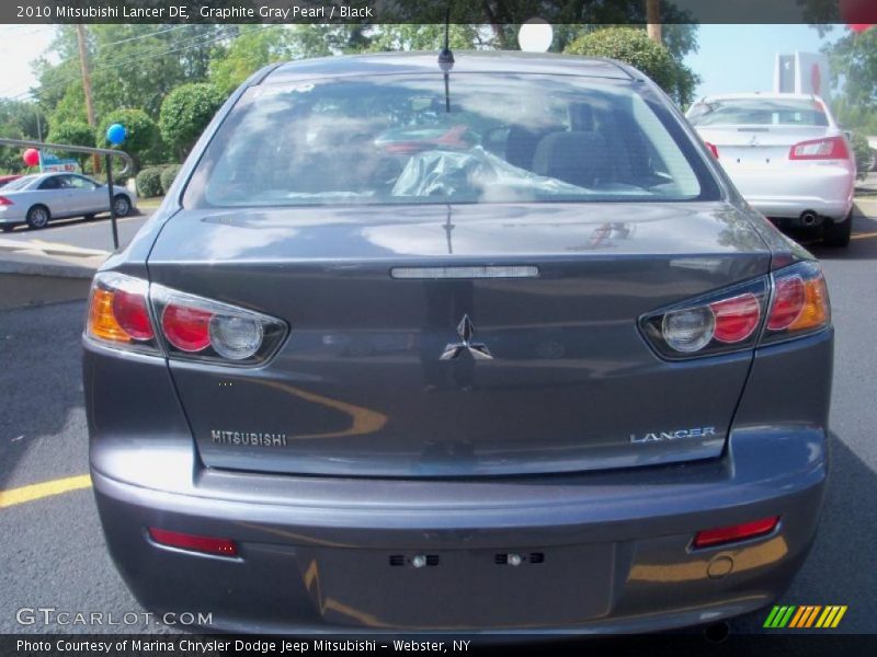 Graphite Gray Pearl / Black 2010 Mitsubishi Lancer DE