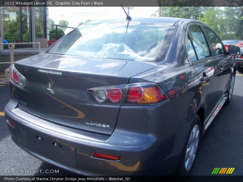 Graphite Gray Pearl / Black 2010 Mitsubishi Lancer DE