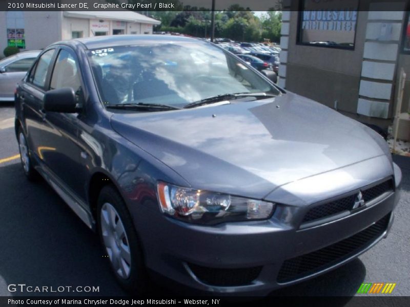 Graphite Gray Pearl / Black 2010 Mitsubishi Lancer DE