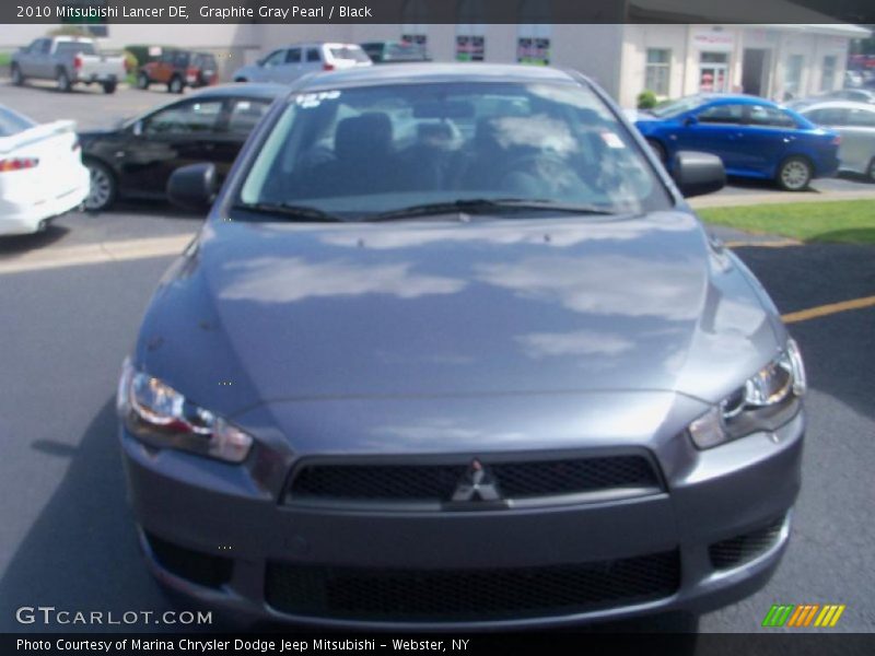 Graphite Gray Pearl / Black 2010 Mitsubishi Lancer DE