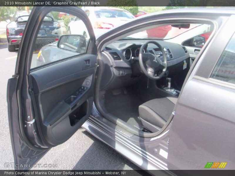 Graphite Gray Pearl / Black 2010 Mitsubishi Lancer DE