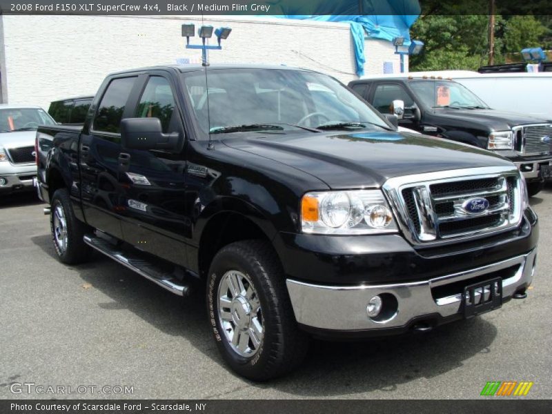 Black / Medium Flint Grey 2008 Ford F150 XLT SuperCrew 4x4