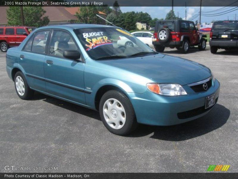 Seabreeze Green Mica / Beige 2001 Mazda Protege DX