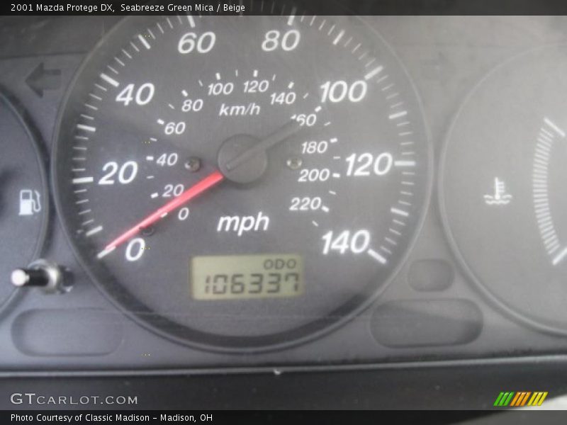 Seabreeze Green Mica / Beige 2001 Mazda Protege DX