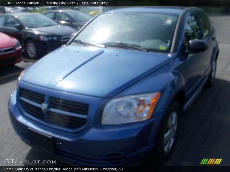 Marine Blue Pearl / Pastel Slate Gray 2007 Dodge Caliber SE