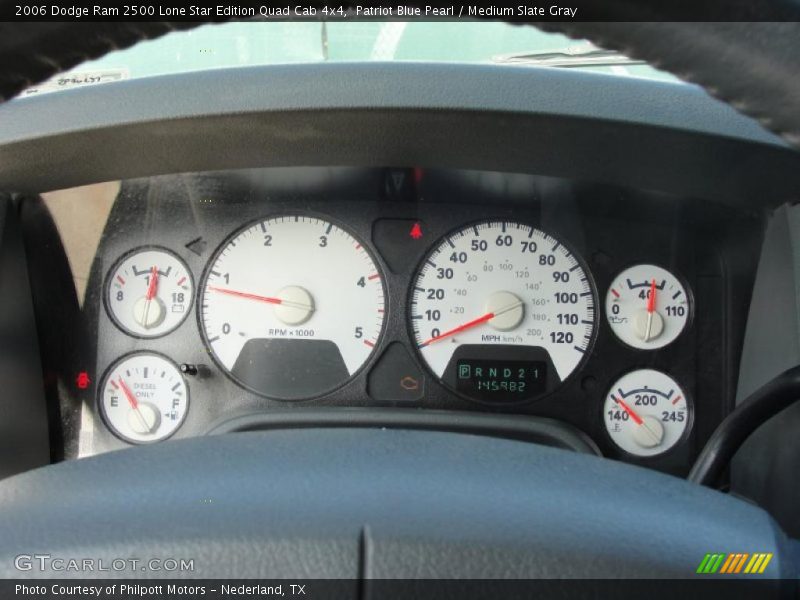 Patriot Blue Pearl / Medium Slate Gray 2006 Dodge Ram 2500 Lone Star Edition Quad Cab 4x4